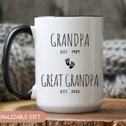 great grandpa pregnancy announcement, fathers day gift for great grandpa, grandpa to be mug, pregnancy reveal gift great