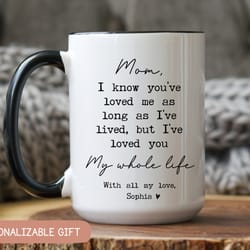 sweet gift for mom from daughter,personalized mom birthday mug, mom birthday gift from daughter,personalized mug for mom