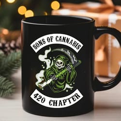 weed son of cannabis 420 chapter coffee mug, stoner gift for her, stoner gift for him, weed cannabis marijuana funny 420