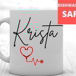 personalized nurse gift, gift for nurse, nurse coffee mug, custom coffee mug for nurse, nurse appreciation gift, persona