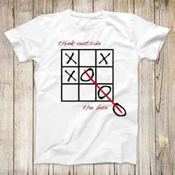 oxo game xox think outside the box top tee best cute gift mens women unisex t shirt 3073