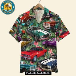 Muscle Car Custom Car Photo Hawaiian Shirt