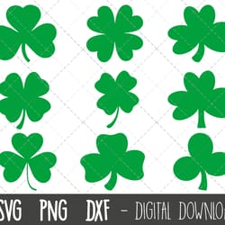 shamrock svg, st patricks day svg, four leaf clover svg, lucky clover svg, lucky irish svg, irish shamrock, cricut silho