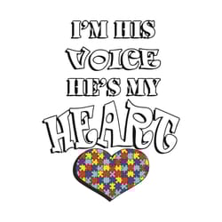 i am his voice he is my heart svg, awareness svg, autism svg, puzzle svg, autism awareness svg, autism heart svg, autism