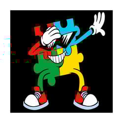 dabbing puzzle pieces autism awareness svg, awareness svg, autism svg, dabbing puzzle svg, puzzle svg, autism brother sv