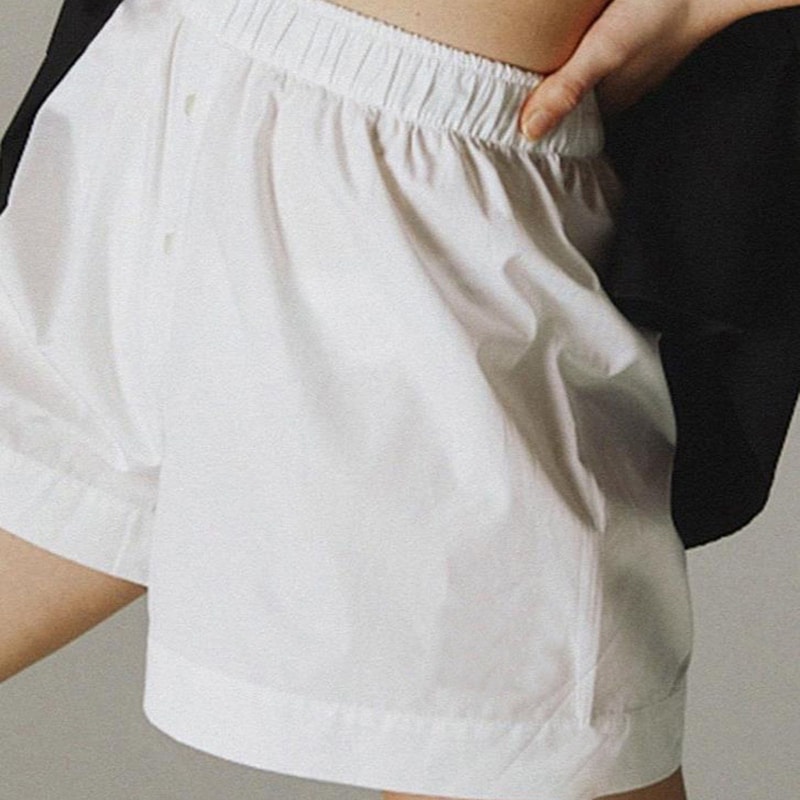 Casual Vintage Shorts for Women High Waist Elastic Waist Striped Print Pajama Pants Beachwear St