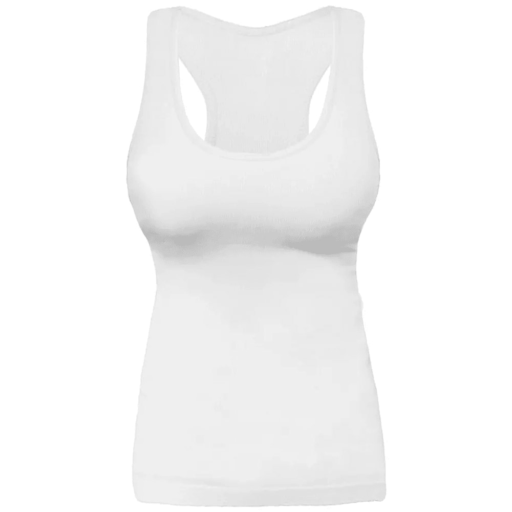Seamless Ribbed Racerback Camisole Tank Compression Fit Yoga Gym Top 3