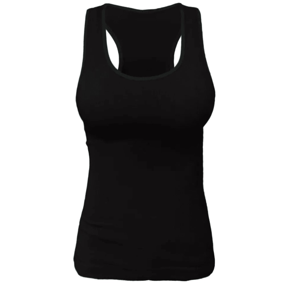 Seamless Ribbed Racerback Camisole Tank Compression Fit Yoga Gym Top 0