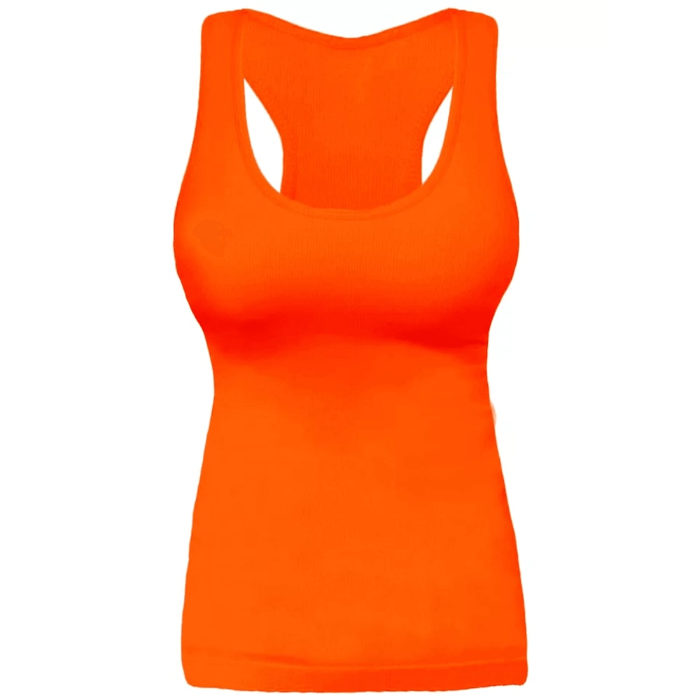 Seamless Ribbed Racerback Camisole Tank Compression Fit Yoga Gym Top 4