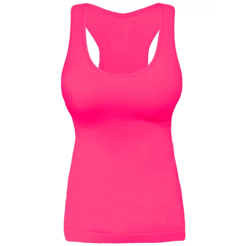 Seamless Ribbed Racerback Camisole Tank Compression Fit Yoga Gym Top 6