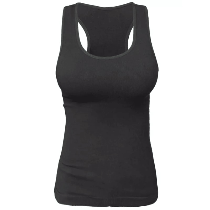 Seamless Ribbed Racerback Camisole Tank Compression Fit Yoga Gym Top 7