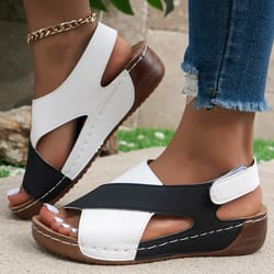 women's sandals soft heels, sandals women peep toe summer, lightweight heeled wedge shoes, footwear summer sandals