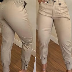 womens high waist cargo capris skinny fit, zipper fly & pockets