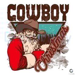 cowboy christmas western svg howdy santa vintage file