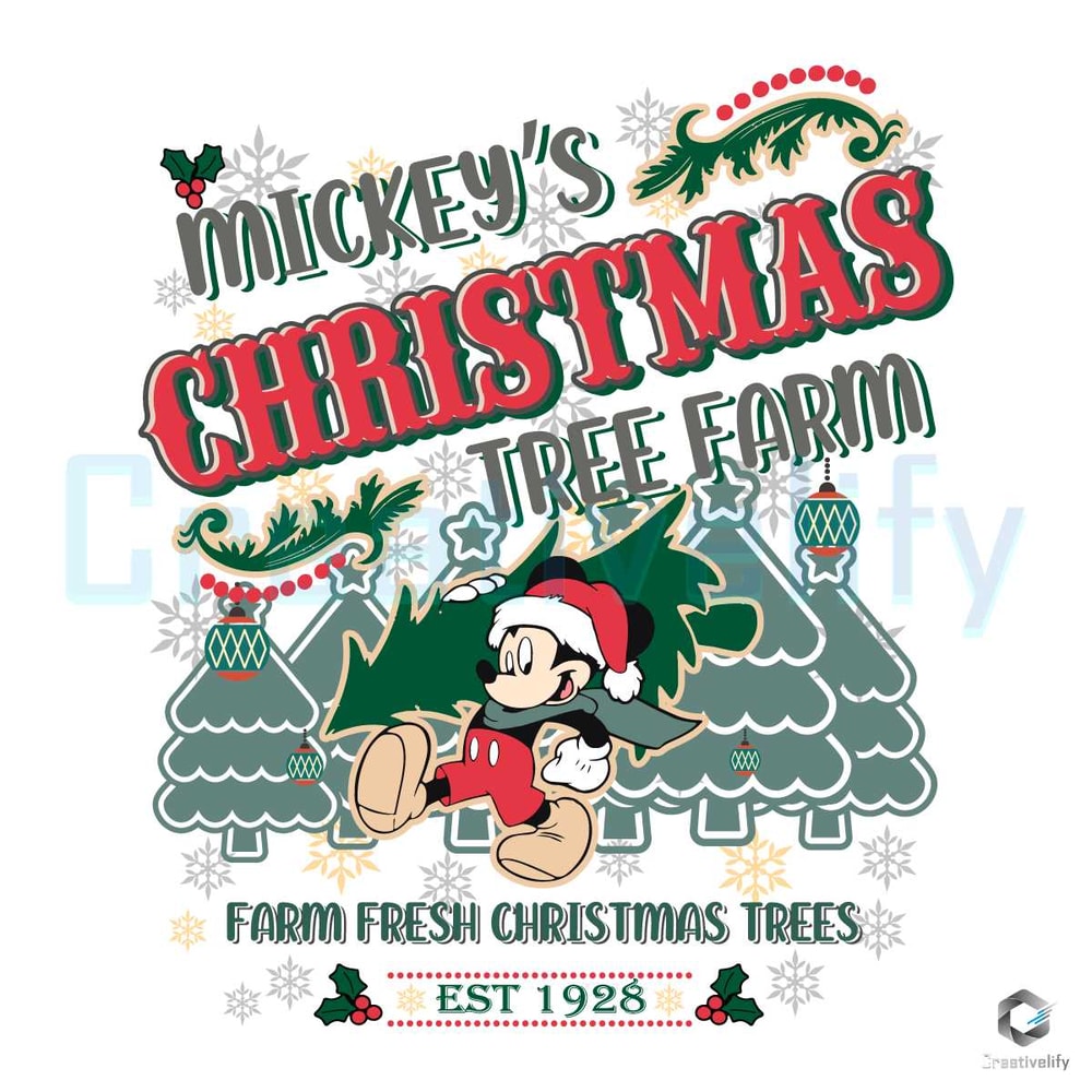Mickey Christmas Tree Farm SVG Disney Christmas Cricut File.jpg