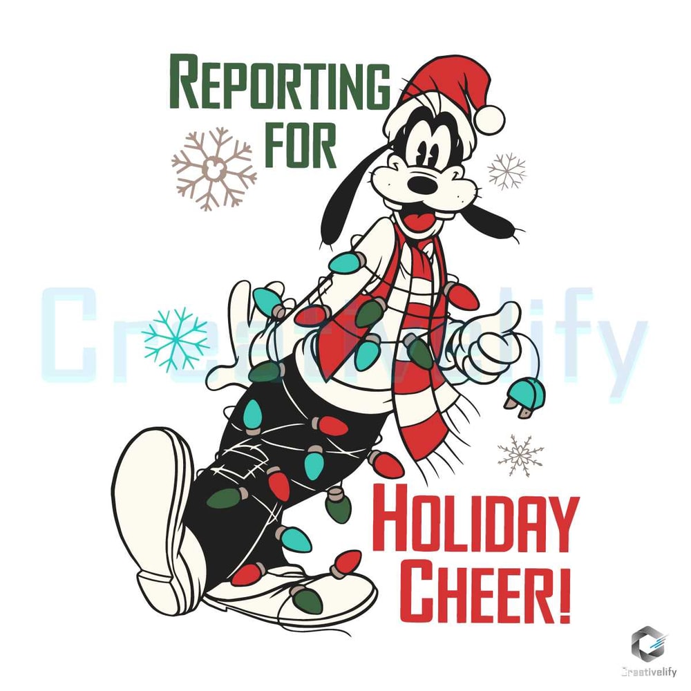Reporting For Holiday Cheer SVG Goofy Xmas Cricut File.jpg