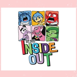 disney pixar inside out characters est 2015 svg,disney svg, mickey mouse,princess, movie