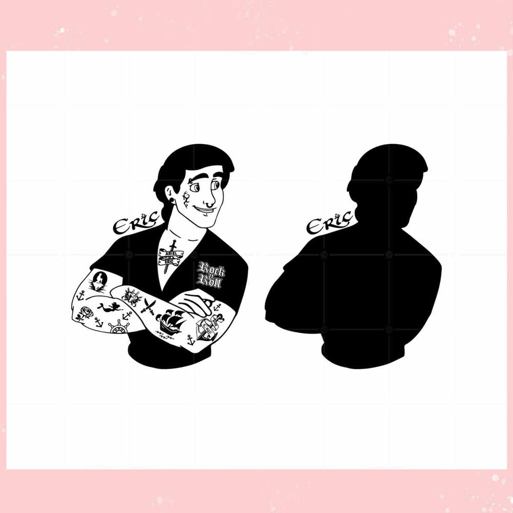 Eric Tattoo SVG Disney Character Gangster Designs Cutting Files.jpg