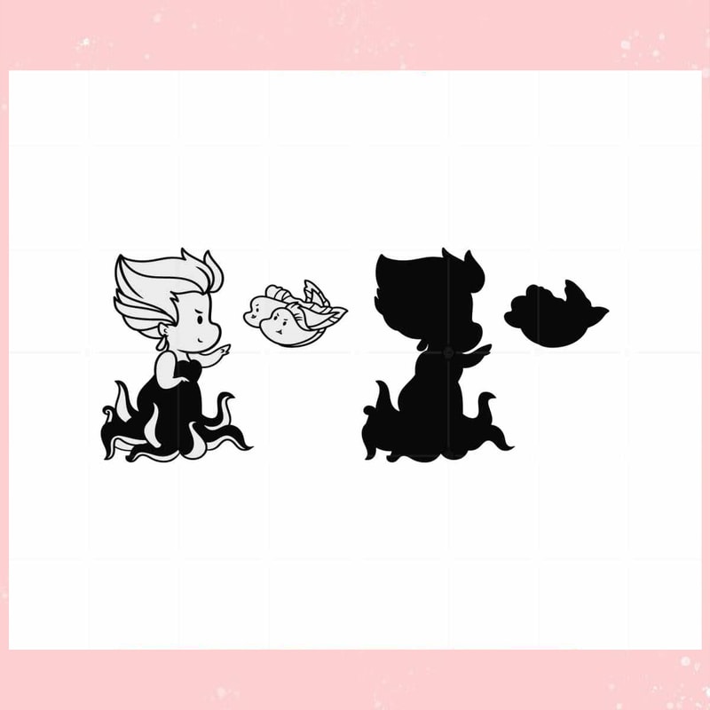 Little Princess Ursula SVG Ursula Chibi Cricut Files Silhouette.jpg