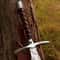 Hand Forged Damascus Steel Battle Ready Viking Sword Scabbard Razor Sharp 1