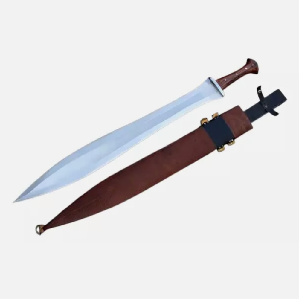 Custom Handmade Carbon Steel Greek Xiphos Hunting SwordHunting Sword Camping 0