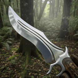 hand-forged 440c steel bowie knife 15" | rosewood handle | full tang blade + leather sheath | hunting & outdoor