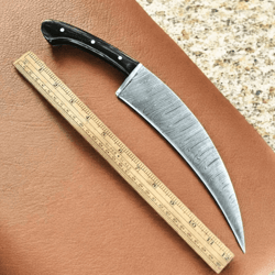 hand-forged carbon steel collector knife | scream film replica prop with leather sheath | bf gift | hunter gift