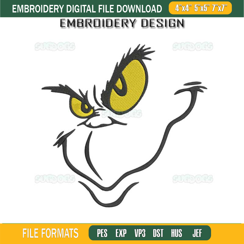 Grinch Face Embroidery Design File, The Grinch Christmas Embroidery Design File.jpg