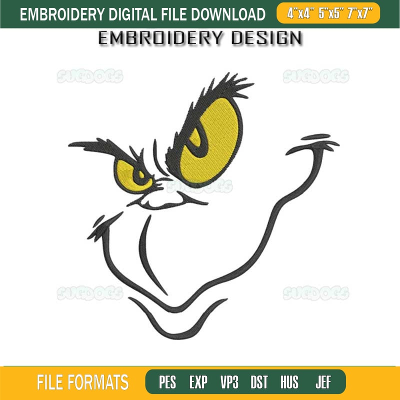 Grinch Face Embroidery Design File, The Grinch Christmas Embroidery Design File.jpg