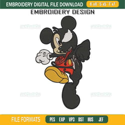 venom mickey embroidery design file, venom mouse embroidery design file