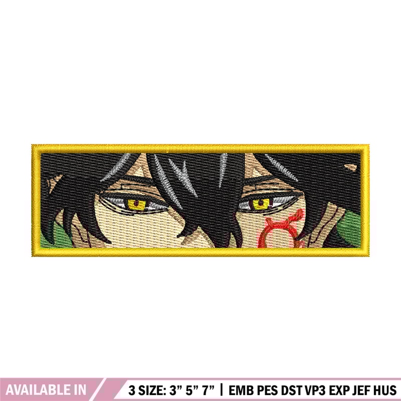 Yuno eyes embroidery design, Black clover embroidery, Anime design, Embroidery shirt, Embroidery file, Digital download.jpg