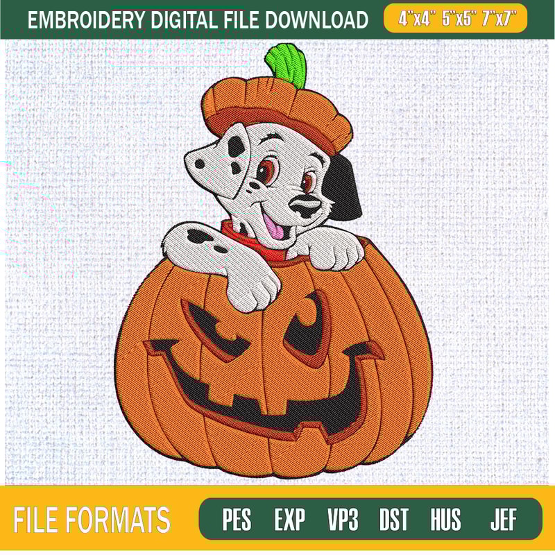 Dalmatian Pumpkin Embroidery Designs, Halloween Machine Embroidery Design, Machine Embroidery Designs - Premium & Original SVG Cut Files.jpg