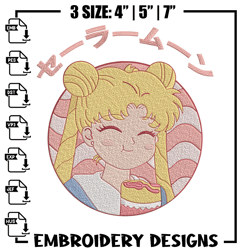 sailor moon cute embroidery design, sailor moon embroidery,embroidery file,anime embroidery,anime shirt,digital download