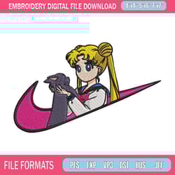 sailor moon embroidery design, sailor moon embroidery, embroidery file, nike embroidery, anime shirt,-michele shop