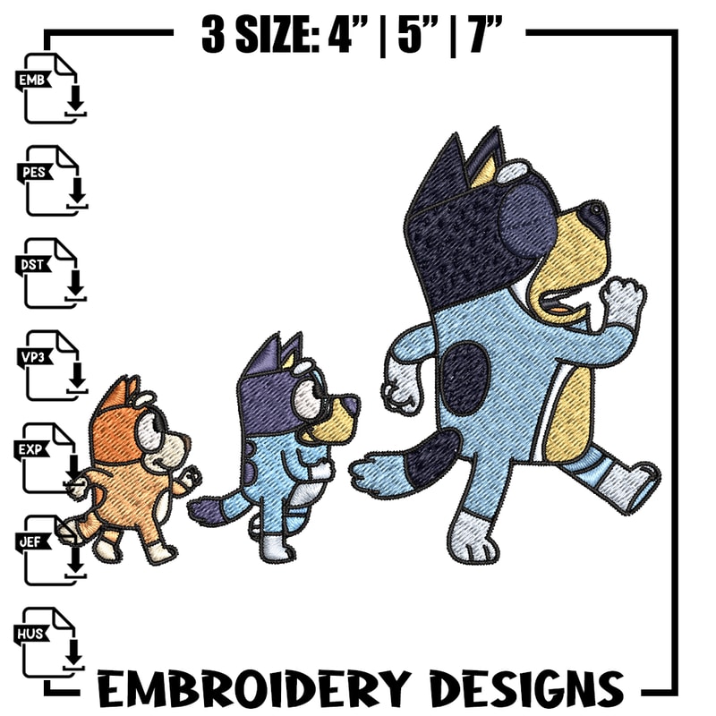 Bluey bingo and dad Embroidery, Bluey Embroidery, Embroidery File, cartoon design, cartoon shirt, Digital download..jpg