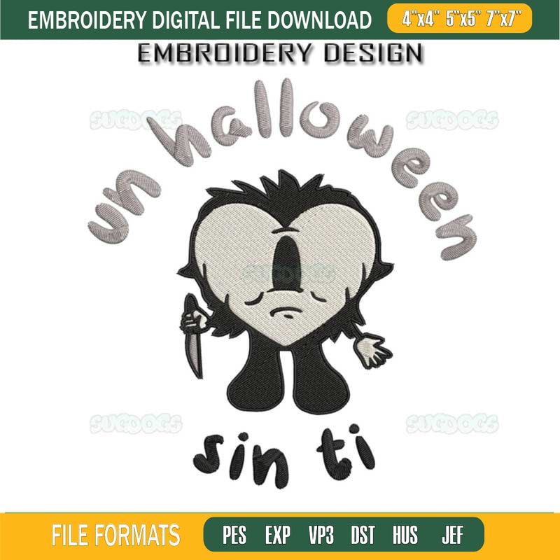 Michael Mayer Un Halloween Sin Ti Embroidery Design File, Un Halloween Sin Ti Embroidery Design File.jpg