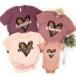 mama leopard shirt, mini leopard shirt, leopard heart shirt, leopard mama shirt, leopard mini shirt, mama mini matching,