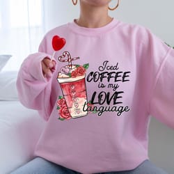 iced coffee is my love language, coffee shirt, iced coffee shirt, valentine shirt, love shirt, couple shirt, valentines