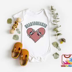 heartbreaker onesie, cute baby boy valentines bodysuit, retro valentines baby onesie, valentines youth shirt, valentines