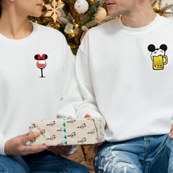 mickey and minnie drinking around sweatshirts, drinking around the world epcot sweatshirts, epcot matching sweatshirts 2