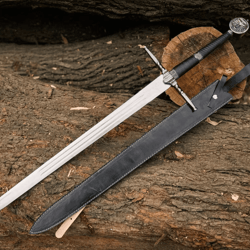 witcher 3 sword of geralt of rivia | handmade feline steel & silver sword replica | christmas gift for husband
