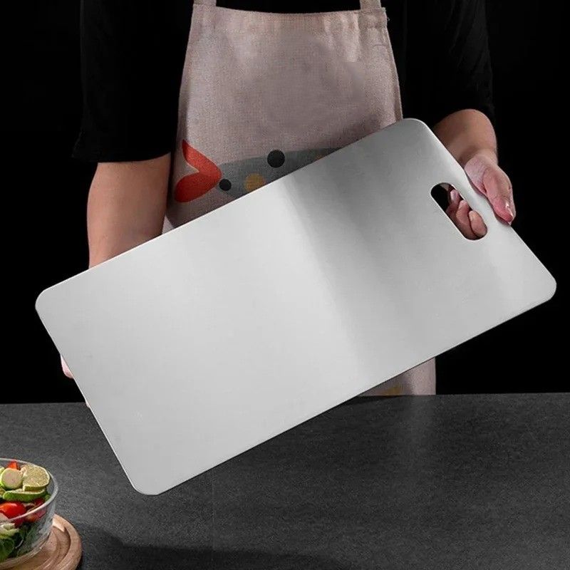 Stainless Steel Thickened Cutting Board Antibacterial MildewProof Kitchen Board For Fruit Vegetab 0