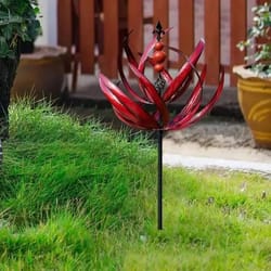 premium metal wind spinner, durable metal windmill for elegant lawn and garden decoration