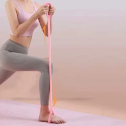 premium fitness resistance band with ergonomic handles, ideal for yoga, pilates, and full-body workouts