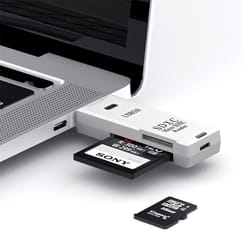 dual slot usb 3.0 card reader, high-speed micro tf & sd adapter for laptop & pc accessories