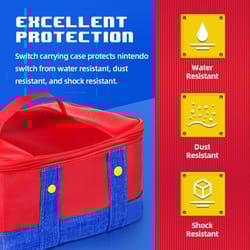 large carrying protective case for nintendo switch 2 oled console, pro controller travel storage bag, hard shell organiz