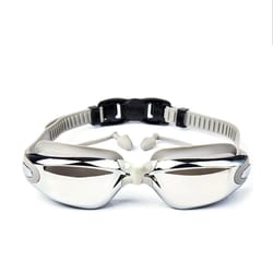 swimming goggles adults swim glasses with earplug for men women, anti-fog waterproof swim eyewear for pool, diving