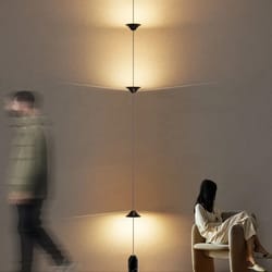 modern cone design floor lamp, art decorative iron hanging cable lamp for living room, hallway & bedroom