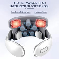 smart pulse neck massager – intelligent electric rechargeable heating magnetic tens pulse therapy for deep tissue relief