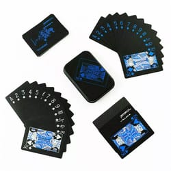 premium black pvc poker cards – waterproof plastic magic playing cards for table games & gifts
